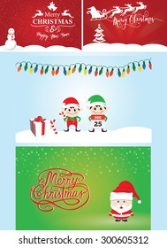 Vector pack illustration of Christmas cards