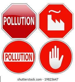 Vector pack of stop signs isolated on pure white (new glossy vs old one color) - also available as direct JPEG file in my gallery