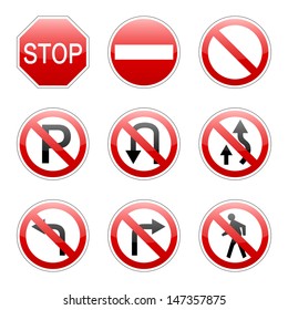 vector pack traffic sign