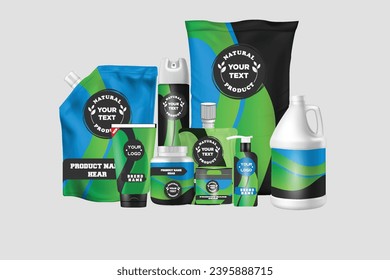 Vektor-Verpackungsdesign, Folienbeutel einzeln auf weißem Hintergrund auf 3D-Illustration