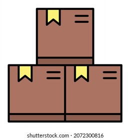 Diseño de iconos de esquema rellenados en el paquete de vector
