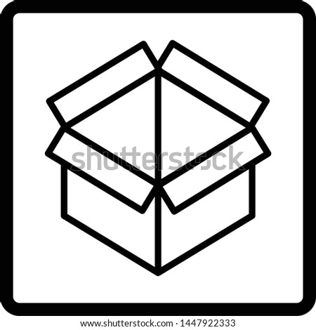 vector package for an icon that shows the packaging item