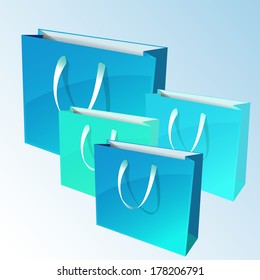 vector package paper shopping bags 