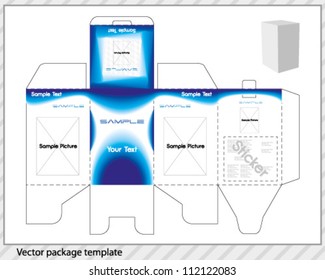 Vector package template with applied design