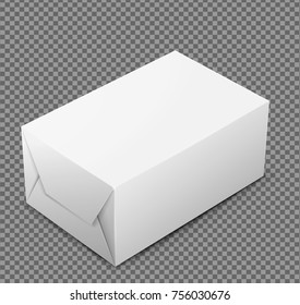 Vector package template isolated on transparent background