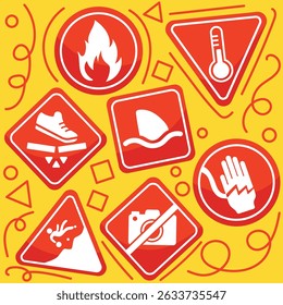 vector package of various warnings. suitable for your business needs