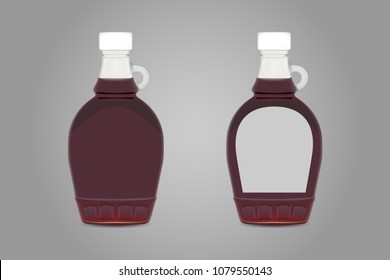 vector package wine bottle on background white.