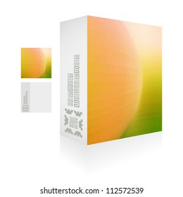 Vector packaging box. Abstract illustration.