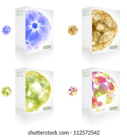 Vector packaging box. Abstract illustration.