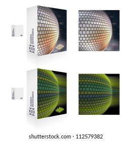 Vector packaging box. Abstract illustration for business.