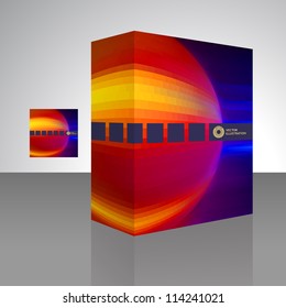 Vector packaging box. Abstract illustration.