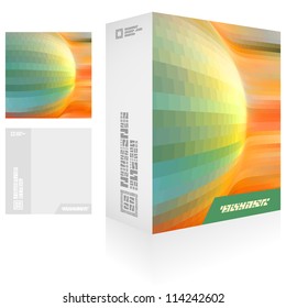 Vector packaging box. Abstract illustration.