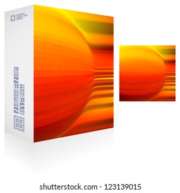 Vector packaging box. Abstract illustration.
