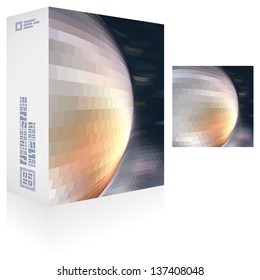 Vector packaging box. Abstract illustration. 