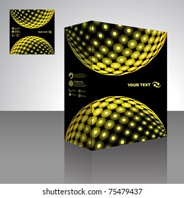 Vector packaging box. Abstract illustration.