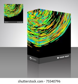Vector packaging box. Abstract illustration.