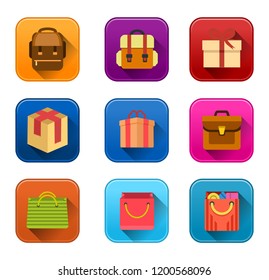 vector packaging - shipping icons, delivery sign and symbols isolated