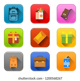 vector packaging - shipping icons, delivery sign and symbols isolated