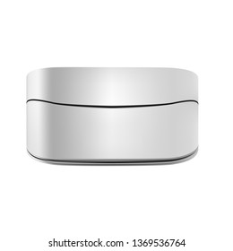 VECTOR PACKAGING: White gray Cosmetic Container on isolated background. Mock up template ready for your design - Vector