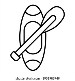 Vector Paddle Outline Icon Design
