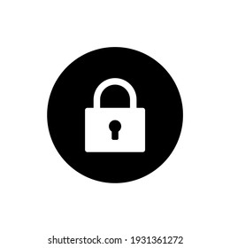 vector padlock icon with black color