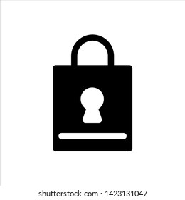 Vector padlock icon. black password lock symbol with trendy flat style icon for web site design, logo, app, UI isolated on white background
