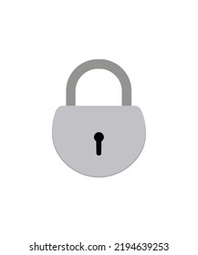 Vector padlock icon isolated on white background
