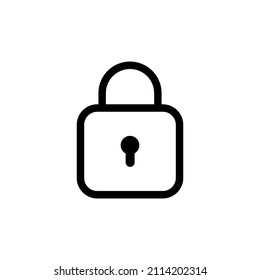 Vector of padlock icon, lock icon in trendy flat design stock illustration. Simple thin line, outline vector of Web icons for UI and UX, website or mobile application.