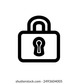 Vector of padlock icon, lock icon in trendy flat design stock illustration. Simple thin line, outline vector of Web icons for UI and UX, website or mobile application.