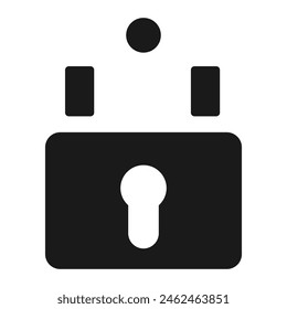 vector padlock icon or symbol. Security lock sign. Safe protection symbol. for logos and web icons. Black and White Color