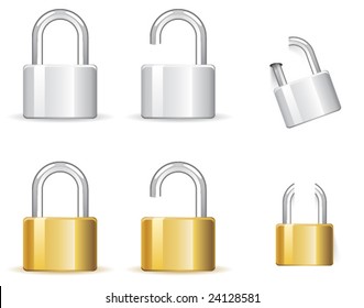 Vector padlock icon for web design