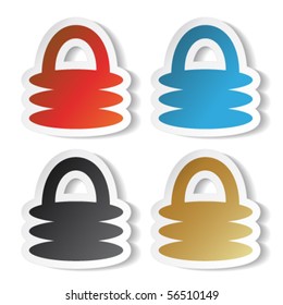 Vector padlock stickers