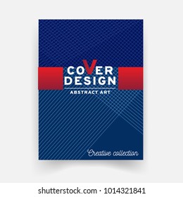 Vector page with blue and red tones. Creative business brochure cover template for banner, annual report, poster, leaflet, book, magazine, ad and etc.. Vector EPS 10