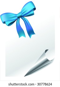 Vector Page with bow for design