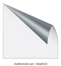 vector page corner with metallic backs