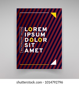 Vector page with dark purple and yellow tones. Creative business brochure cover template for banner, annual report, poster, leaflet, book, magazine, ad and etc.. Vector EPS 10