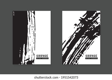 Vector page design template. Grunge brush stroke texture background.