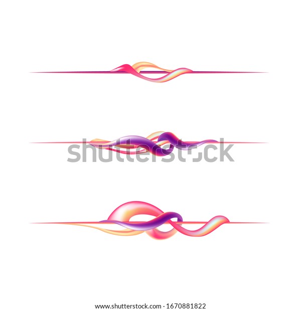 Vector\
Page dividers of abstract colorful wavy\
shapes.