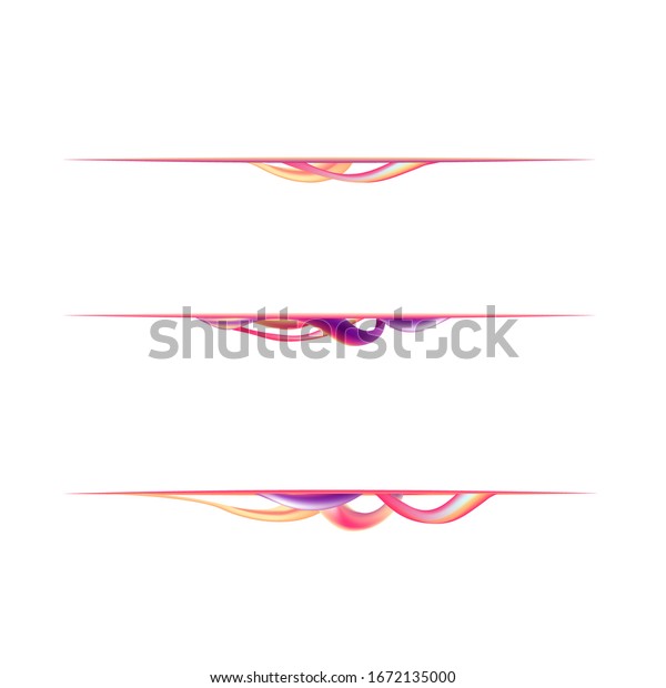 Vector\
Page dividers of abstract colorful wavy\
shapes.