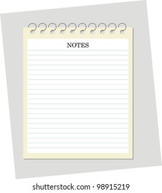 Vector page from notepad