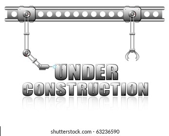 Vector page "Under Construction" for web design