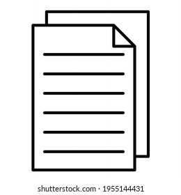 Vector Pages Outline Icon Design
