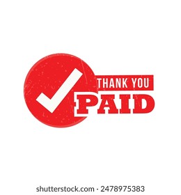 vector paid stamp isolated design
