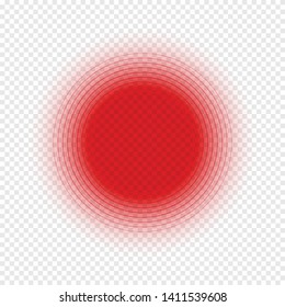 Vector pain dot or circle isolated on transparent background.