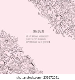 Vector  paint abstract floral design, pattern can be used for wallpaper, pattern fills, web page background, to corporate identity or design business cards
