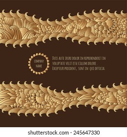 Vector paint abstract floral design.