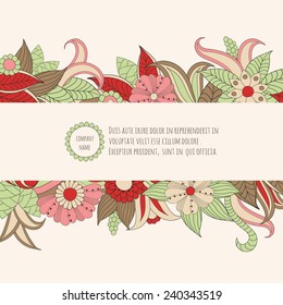 Vector  paint abstract floral design,pattern can be used for wallpaper, pattern fills, web page background, to corporate identity or design business cards