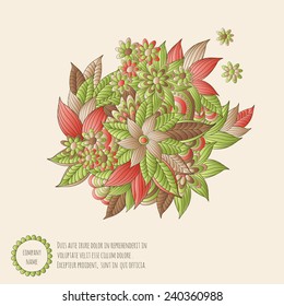 Vector  paint abstract floral design,pattern can be used for wallpaper, pattern fills, web page background, to corporate identity or design business cards