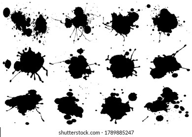 Vektorgrafik-Blocksatz. Paint Splatter Muster.