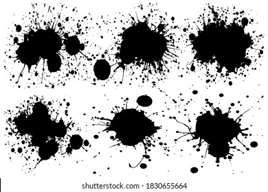 Vektorgrafik-Blocksatz. Paint Splatter Muster.